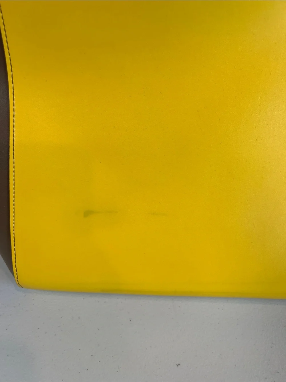 Vera Bradley Ella Tote Faux Yellow Maize Snakeskin Print New with flaw